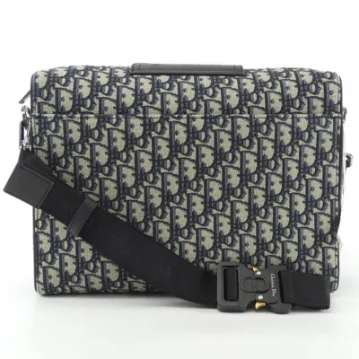 Pre-owned Dior Christian  Beige Navy Handbag Shoulder Bag ()
