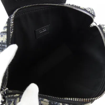 Pre-owned Dior Christian  Beige Navy Handbag Shoulder Bag ()