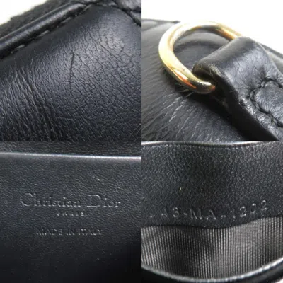 Pre-owned Dior Christian  Black Gold Leather Metal Shoulder Bag ()