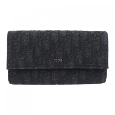 Pre-owned Dior Christian  Black Long Wallet (bi-fold) ()