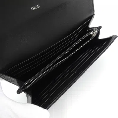 Pre-owned Dior Christian  Black Long Wallet (bi-fold) ()