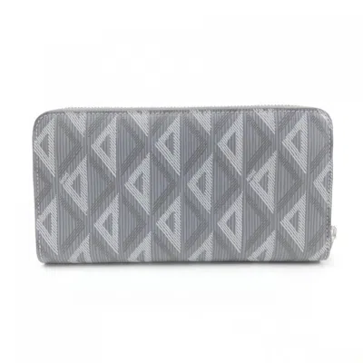 Pre-owned Dior Christian  Gray Long Wallet (bi-fold) ()