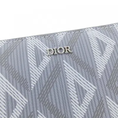 Pre-owned Dior Christian  Gray Long Wallet (bi-fold) ()