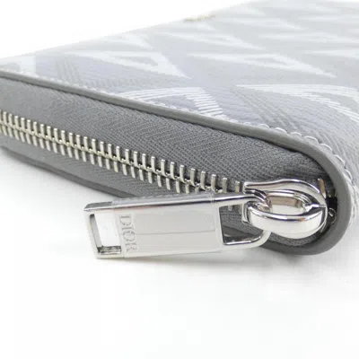 Pre-owned Dior Christian  Gray Long Wallet (bi-fold) ()