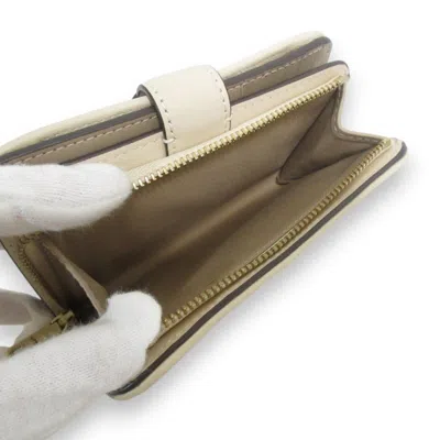 Pre-owned Coach Beige Leather Signature Line Wallet (bi-fold) ()