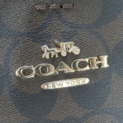 Pre-owned Coach Black Dark Brown Leather Tote Bag ()
