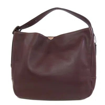 Pre-owned Coach Bordeaux Leather Tote Bag ()