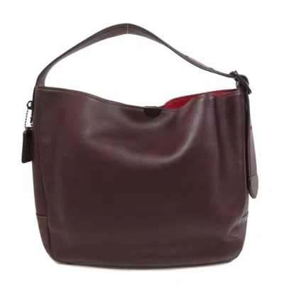 Pre-owned Coach Bordeaux Leather Tote Bag ()