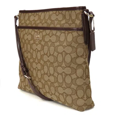 Pre-owned Coach Brown Canvas Leather Shoulder Bag ()