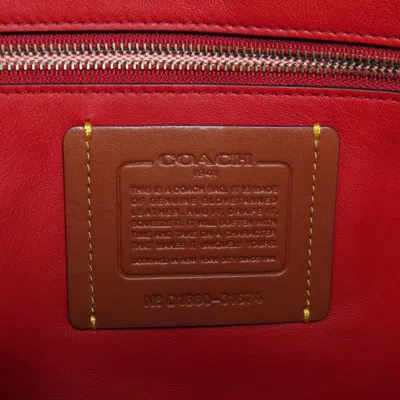 Pre-owned Coach Bordeaux Leather Tote Bag ()