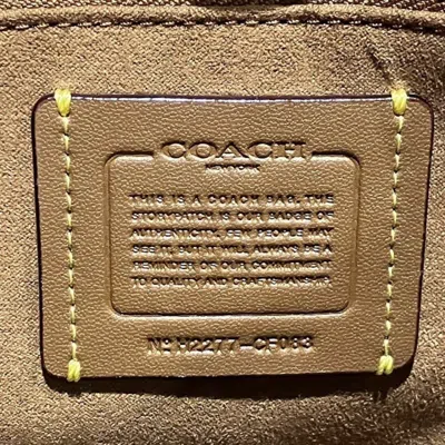 Pre-owned Coach Brown Coated Canvas Leather Shoulder Bag Tote Bag ()