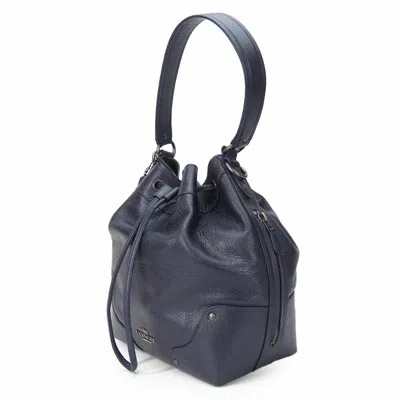 Pre-owned Coach Navy Leather Shoulder Bag ()