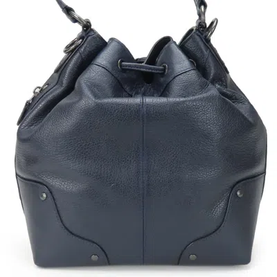 Pre-owned Coach Navy Leather Shoulder Bag ()