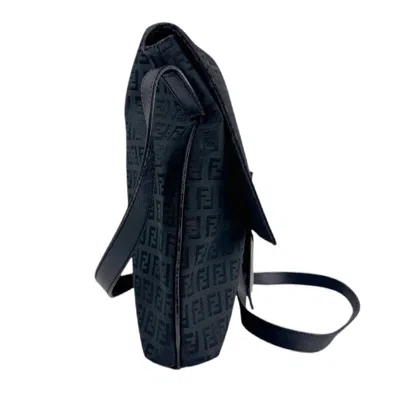 Pre-owned Fendi Black Nylon Canvas Leather Shoulder Bag ()