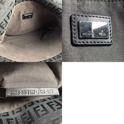 Pre-owned Fendi Black Nylon Canvas Leather Shoulder Bag ()