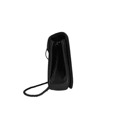 Pre-owned Fendi Black Velvet Satin Shoulder Bag ()