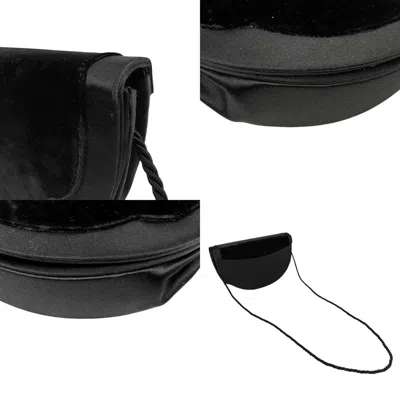 Pre-owned Fendi Black Velvet Satin Shoulder Bag ()