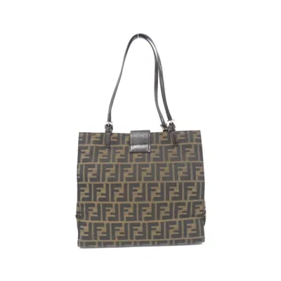 Pre-owned Fendi Brown Canvas Shoulder Bag ()