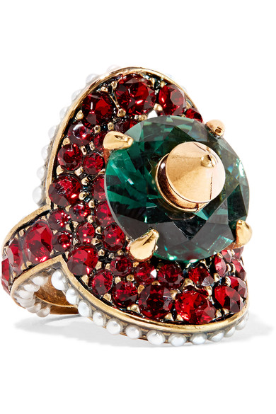 gucci ring with swarovski crystals