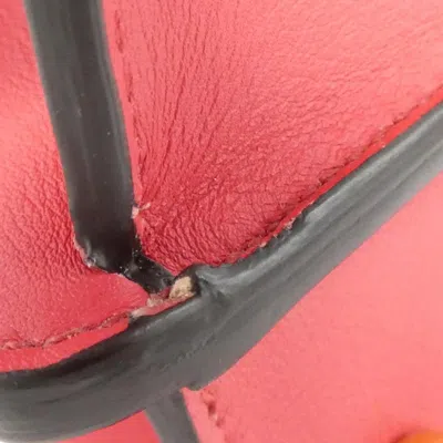 Pre-owned Fendi Pink Red Color Leather Handbag Shoulder Bag ()