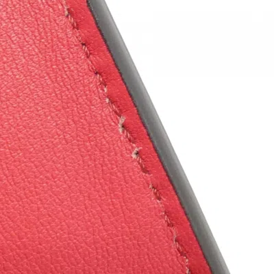 Pre-owned Fendi Pink Red Color Leather Handbag Shoulder Bag ()