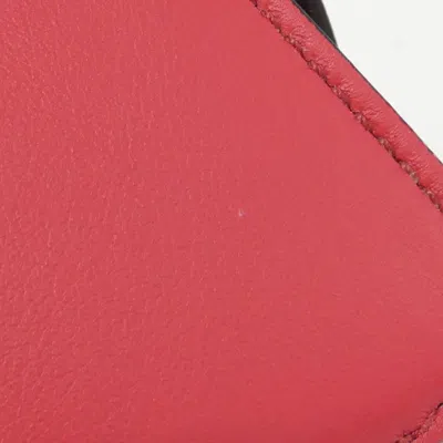 Pre-owned Fendi Pink Red Color Leather Handbag Shoulder Bag ()