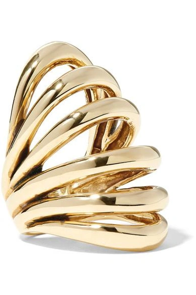 Shop Lisa Eisner Insolare Bronze Ring In Gold