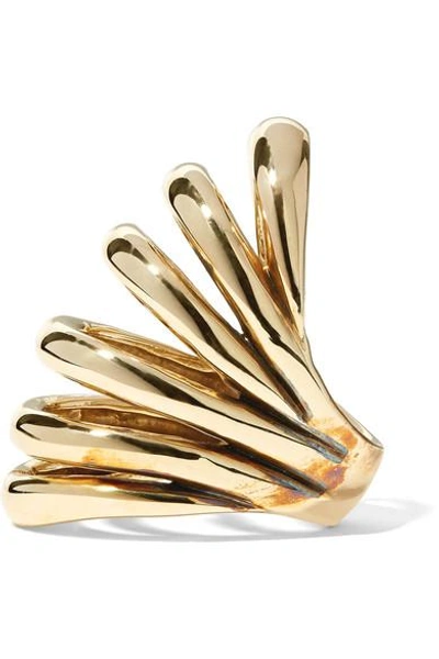 Shop Lisa Eisner Insolare Bronze Ring In Gold