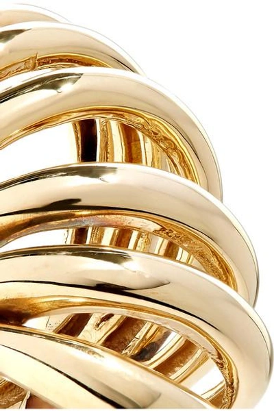 Shop Lisa Eisner Insolare Bronze Ring In Gold