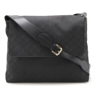 Pre-owned Gucci Black Nylon Leather Shoulder Bag ()