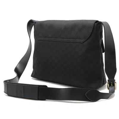 Pre-owned Gucci Black Nylon Leather Shoulder Bag ()
