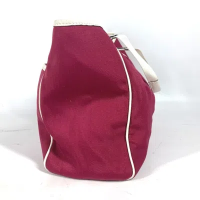 Pre-owned Gucci Pink White Leather Jacquard Shoulder Bag Tote Bag ()
