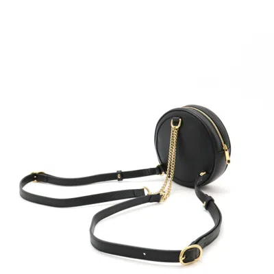 Pre-owned Gucci Sherry Line Black Green Red Color Leather Backpack ()