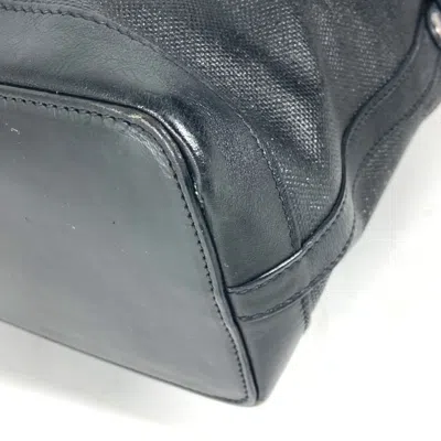 Pre-owned Hermes Black Gray Toile H Coated Canvas Shoulder Bag Tote Bag ()