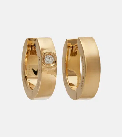 Totême 18kt Gold Hoop Earrings With Diamond