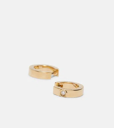 Totême 18kt Gold Hoop Earrings With Diamond