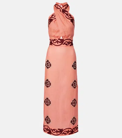 Johanna Ortiz Energetic Patterns Linen Maxi Dress