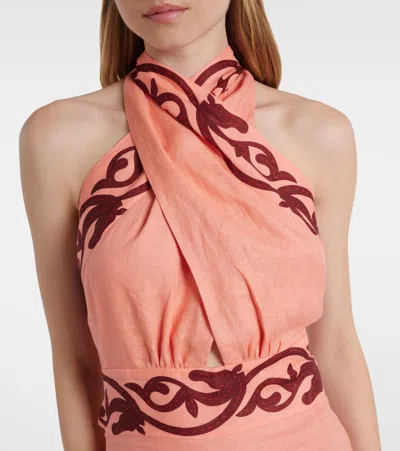 Johanna Ortiz Energetic Patterns Linen Maxi Dress