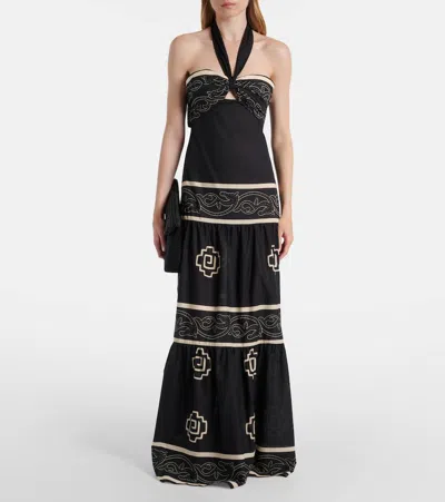 Johanna Ortiz Orilla Del Mar Cotton Poplin Maxi Dress