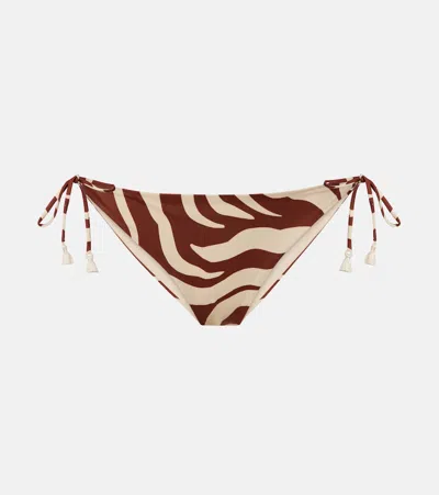 Johanna Ortiz Sagrado Reversible Low-rise Bikini Bottoms In Brown
