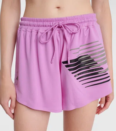 Adidas By Stella Mccartney Tonal Shorts Pulse Lilac In Pink