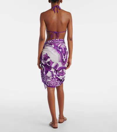 Dolce & Gabbana Sheer Floral Wrap Beach Sarong