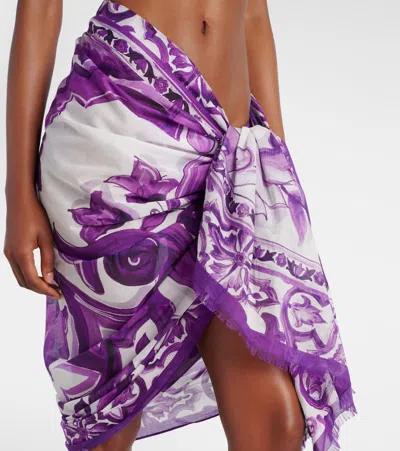 Dolce & Gabbana Sheer Floral Wrap Beach Sarong