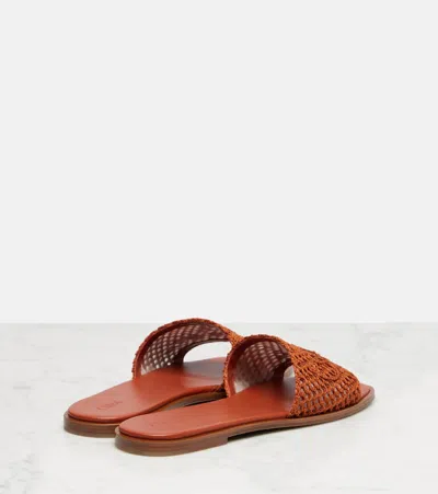Chloé Soleil Embroidered Slides