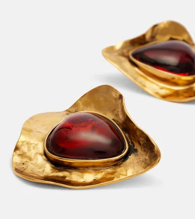 Saint Laurent Embellished Clip-on Earrings