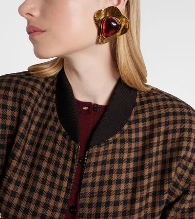 Saint Laurent Embellished Clip-on Earrings