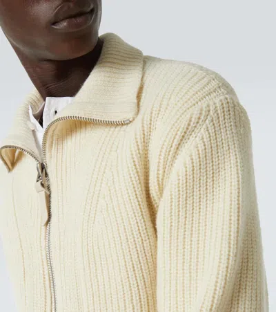 Tom Ford Wool And Mohair Zip-up Sweater In Gray