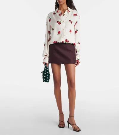 Khaite Argo Raspberry-print Shirt In White