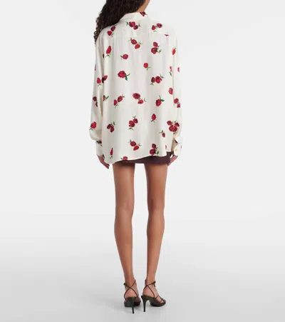 Khaite Argo Raspberry-print Shirt In White