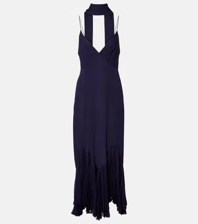 Khaite Candita Scarf-detail Silk Midi Dress